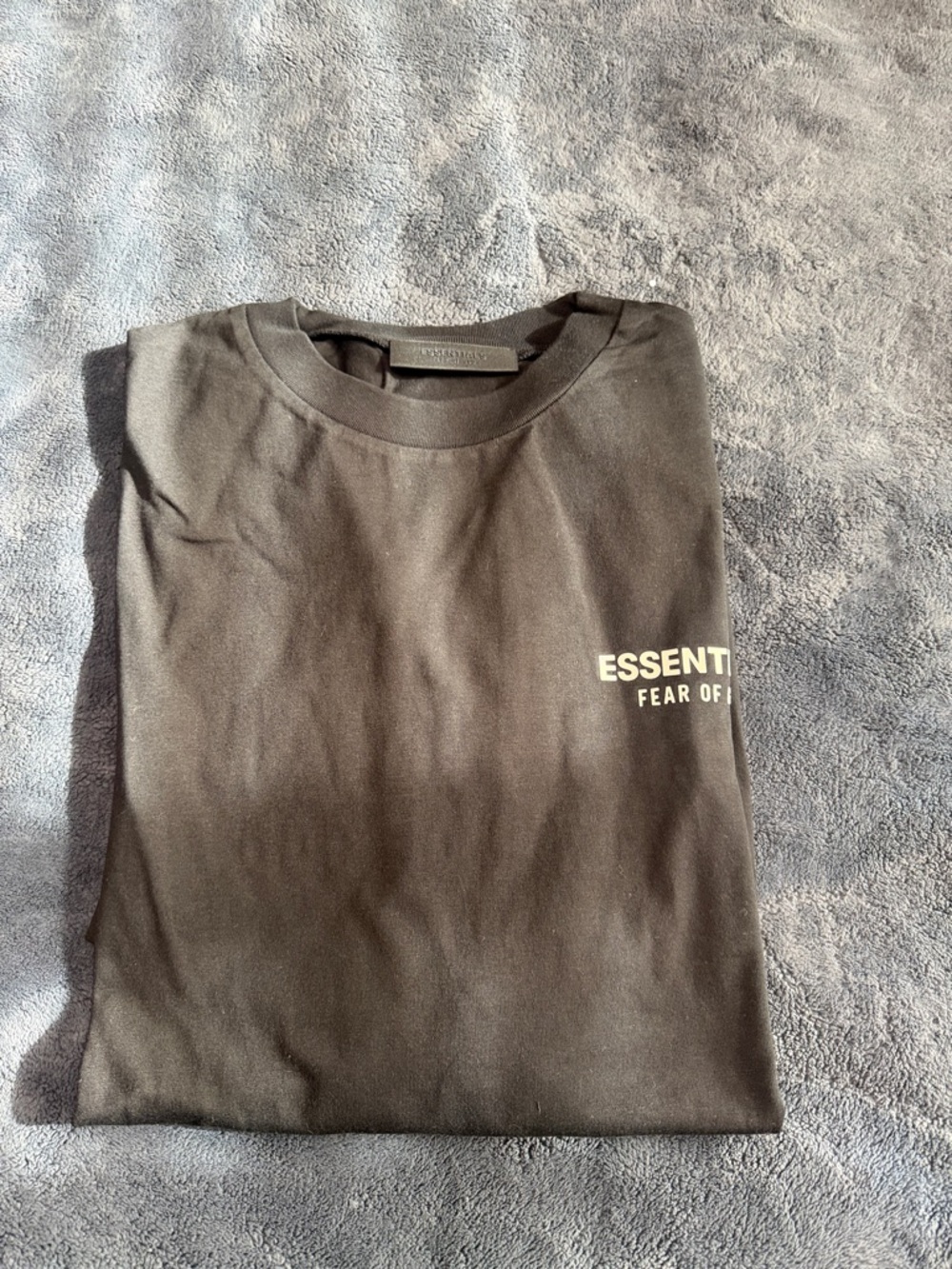 Essentials Black Crewneck Tee with Subtle Chest Logo